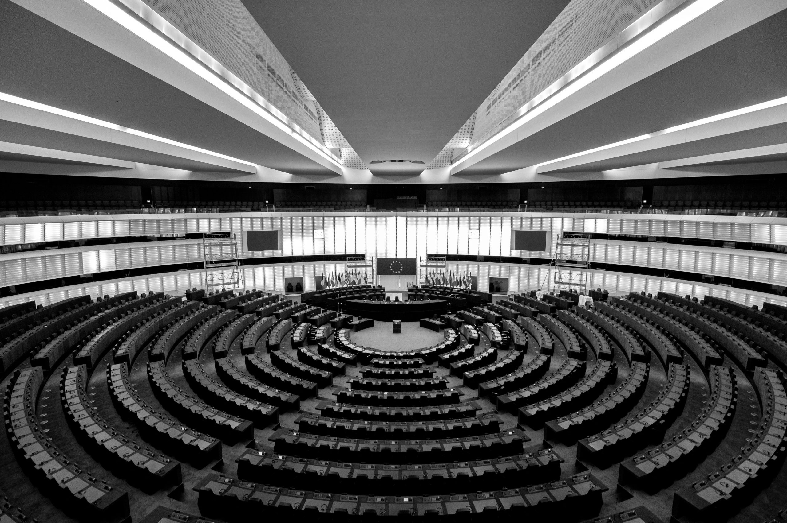 Picture of the European Parliament hemicycle in Strasbourg